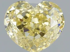 1.59ct HEART Fancy Intense Yellow VVS2 Coloured Lab diamond