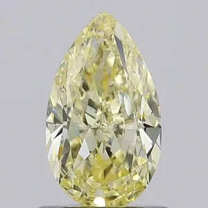 0.92ct PEAR Fancy Light Yellow VVS2 Coloured Lab diamond