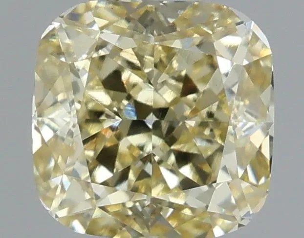 1.04ct CUSHION Fancy Yellow VVS2 Coloured Lab diamond