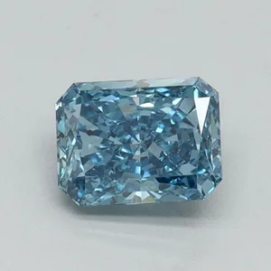 0.7ct RADIANT Fancy Vivid Blue SI2 Coloured Lab diamond