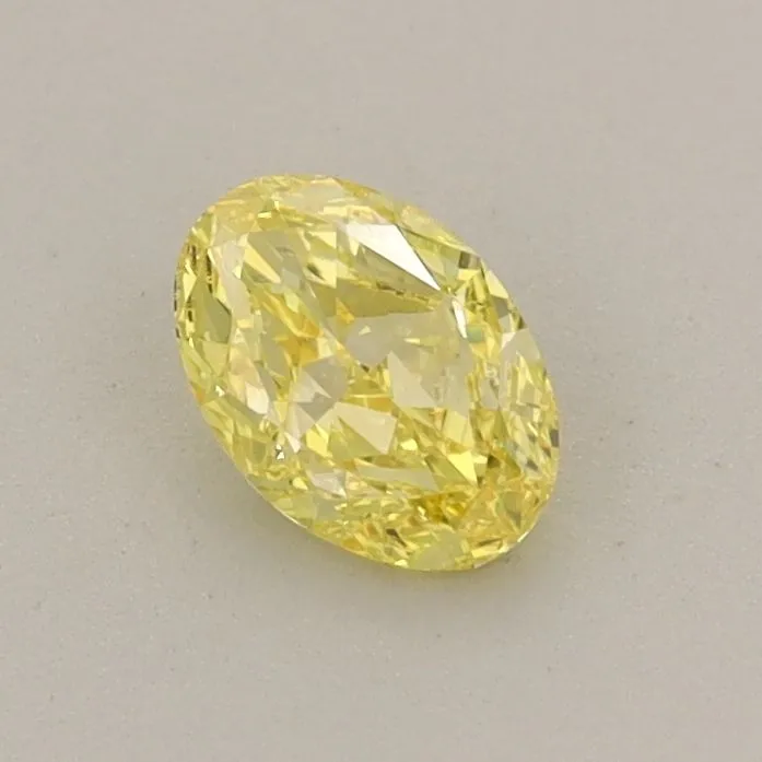 0.42ct OVAL Fancy Vivid Yellow VVS2 Coloured Lab diamond