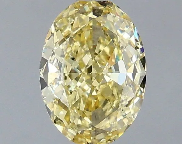 1.01ct OVAL Fancy Intense Yellow VS2 Coloured Lab diamond