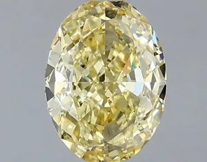 1.01ct OVAL Fancy Intense Yellow VS2 Coloured Lab diamond