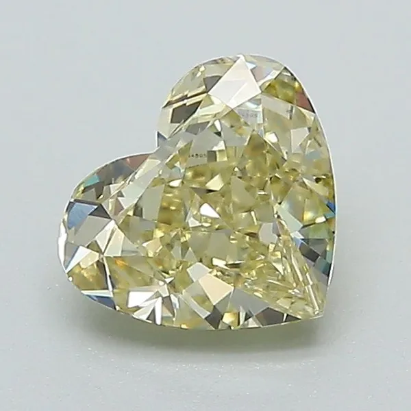1.04ct HEART Fancy Yellow VVS2 Coloured Lab diamond