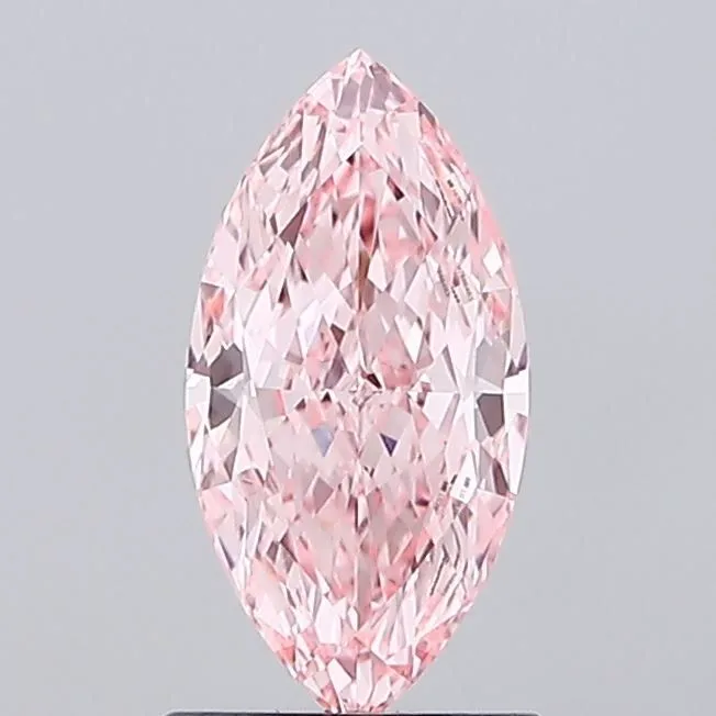 1.08ct MARQUISE Fancy Vivid Pink VVS2 Coloured Lab diamond