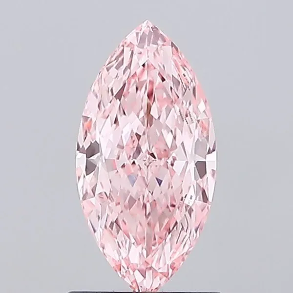1.08ct MARQUISE Fancy Vivid Pink VVS2 Coloured Lab diamond