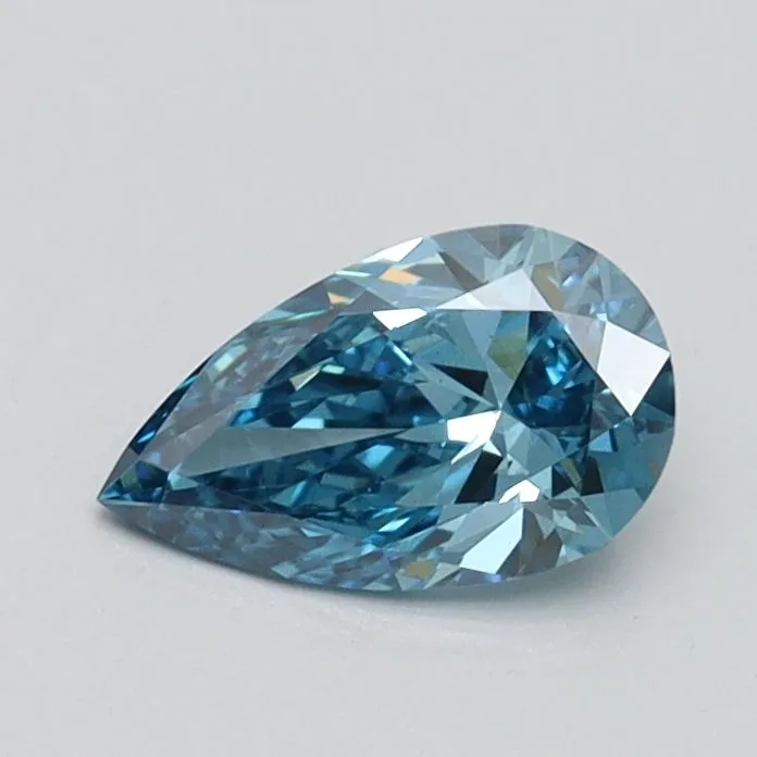 0.50ct PEAR Fancy Vivid Blue VS2 Coloured Lab diamond