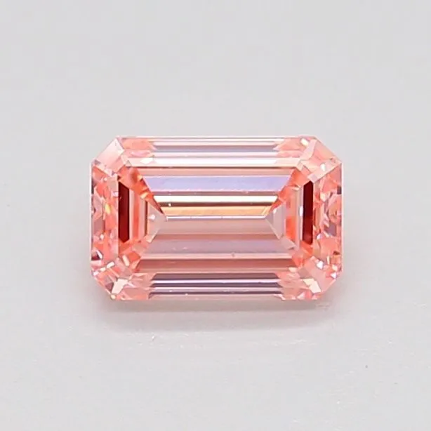 0.71ct EMERALD Fancy Intense Pink VS1 Coloured Lab diamond