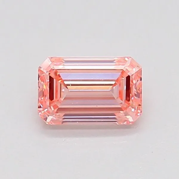 0.71ct EMERALD Fancy Intense Pink VS1 Coloured Lab diamond