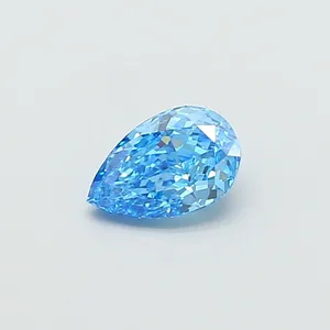 0.96ct PEAR Fancy Vivid Blue VS1 Coloured Lab diamond