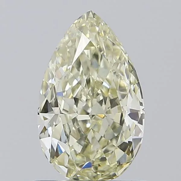 0.88ct PEAR Fancy Light Yellow VVS2 Coloured Lab diamond