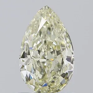 0.88ct PEAR Fancy Light Yellow VVS2 Coloured Lab diamond