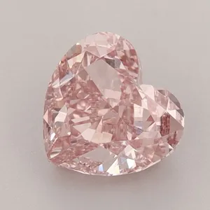 1.5ct HEART Fancy Intense Brownish Pink VS1 Coloured Lab diamond