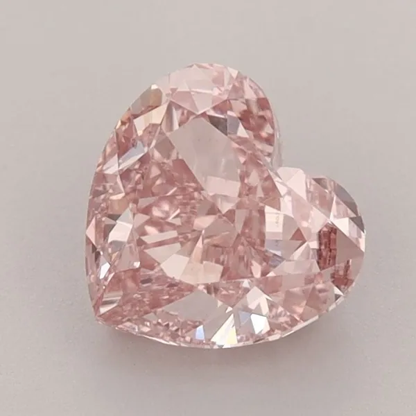1.5ct HEART Fancy Intense Brownish Pink VS1 Coloured Lab diamond