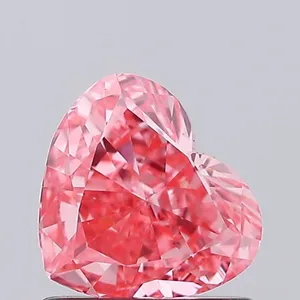 0.77ct HEART Fancy Vivid Pink VVS2 Coloured Lab diamond