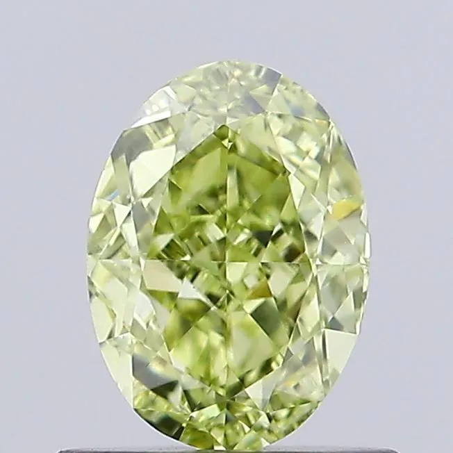 0.83ct OVAL Fancy Yellow VS1 Coloured Lab diamond