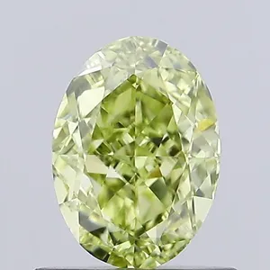 0.83ct OVAL Fancy Yellow VS1 Coloured Lab diamond