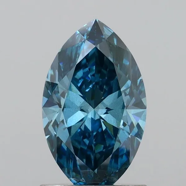 1.22ct MARQUISE Fancy Vivid Blue SI1 Coloured Lab diamond
