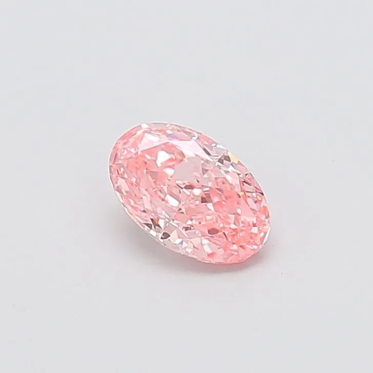 0.90ct OVAL Fancy Vivid Pink VVS2 Coloured Lab diamond