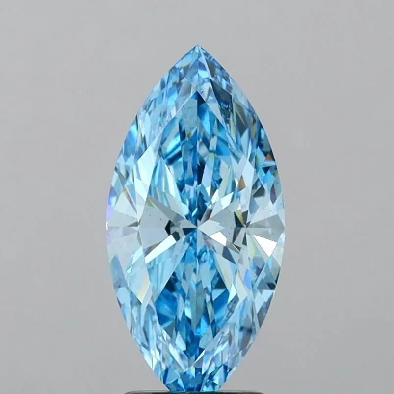 3.00ct MARQUISE Fancy Vivid Blue VS2 Coloured Lab diamond