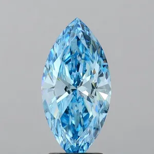 3ct MARQUISE Fancy Vivid Blue VS2 Coloured Lab diamond