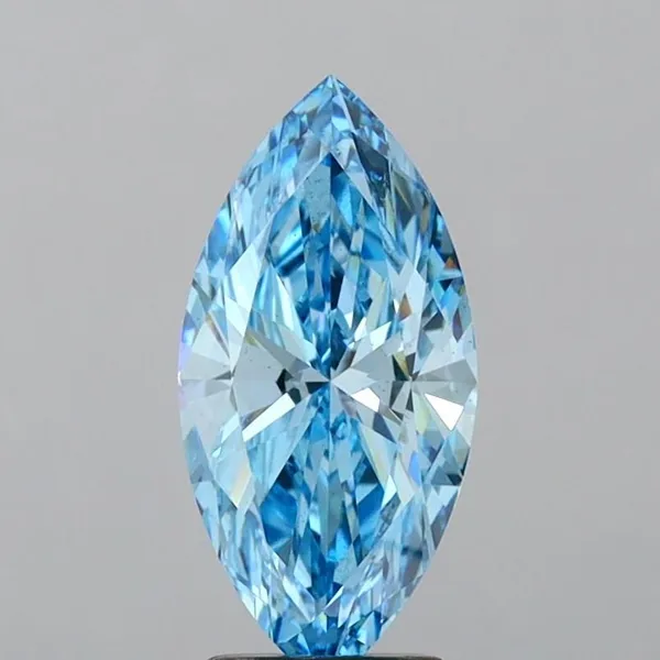 3ct MARQUISE Fancy Vivid Blue VS2 Coloured Lab diamond