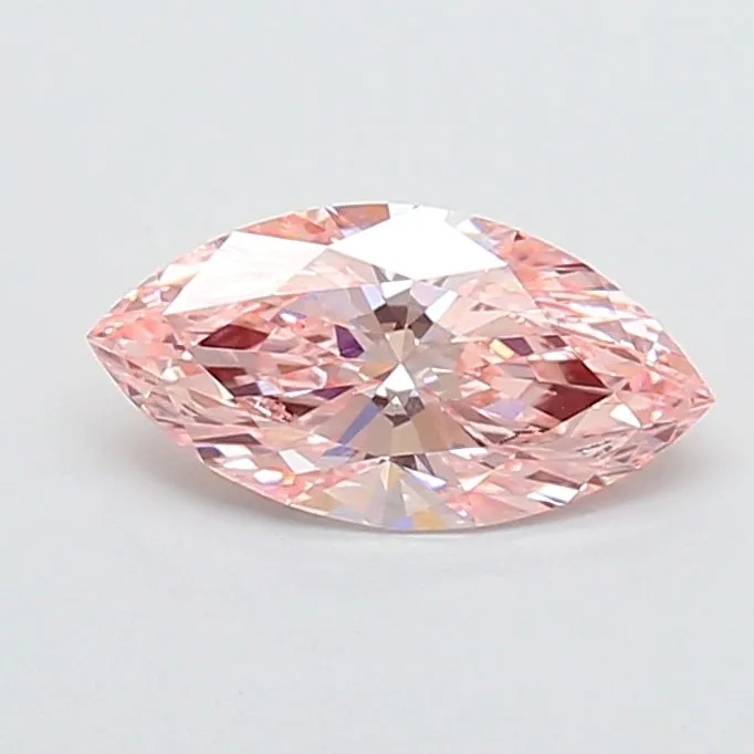 1.09ct MARQUISE Fancy Vivid Pink VVS2 Coloured Lab diamond