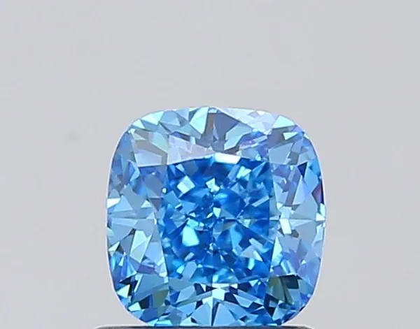 1.02ct CUSHION Fancy Vivid Blue VVS1 Coloured Lab diamond