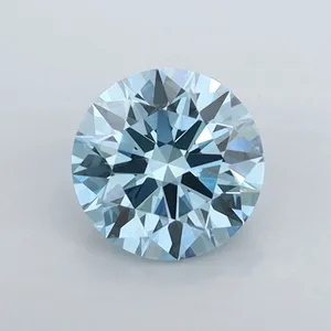 0.66ct ROUND Fancy Vivid Blue VVS1 Coloured Lab diamond