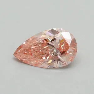 0.35ct PEAR Fancy Vivid Pink VS2 Coloured Lab diamond