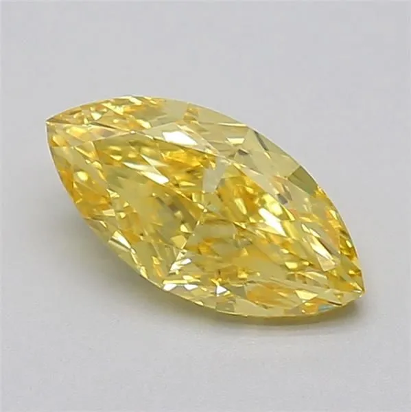 1.07ct MARQUISE Fancy Intense Yellow VVS2 Coloured Lab diamond