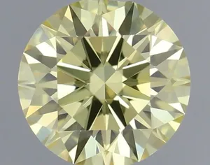 0.33ct ROUND Fancy Intense Yellow VVS2 Coloured Lab diamond