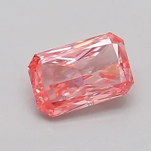 0.62ct RADIANT Fancy Vivid Pink SI1 Coloured Lab diamond