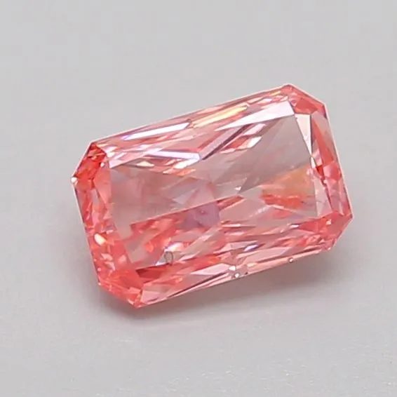 0.62ct RADIANT Fancy Vivid Pink SI1 Coloured Lab diamond