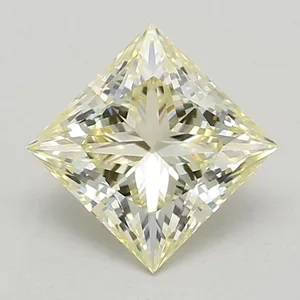 1.57ct PRINCESS Fancy Light Yellow VS1 Coloured Lab diamond