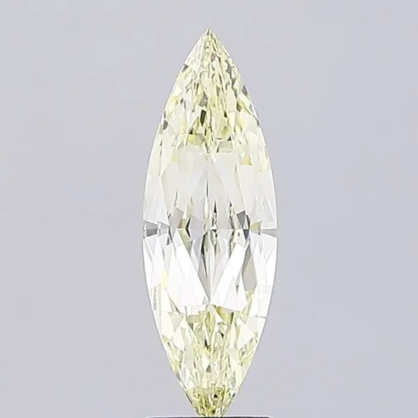 2.07ct MARQUISE Fancy Light Yellow VVS2 Coloured Lab diamond