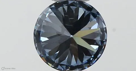 0.35ct ROUND Fancy Vivid Blue VVS1 Coloured Lab diamond