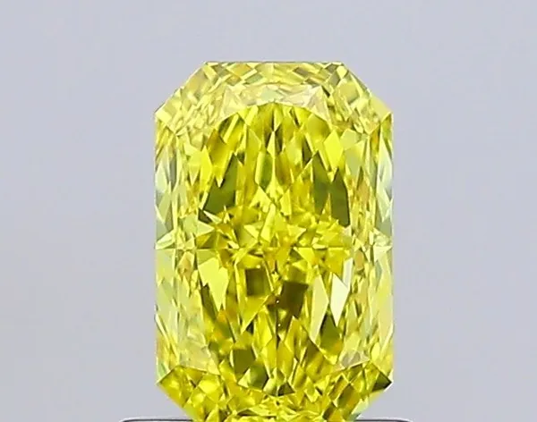 1.06ct RADIANT Fancy Vivid Yellow VVS1 Coloured Lab diamond
