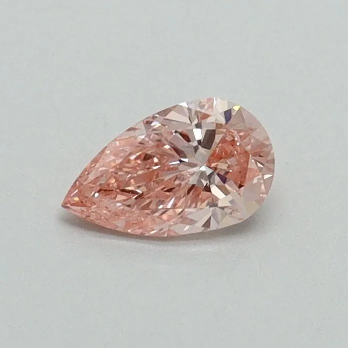 0.30ct PEAR Fancy Vivid Pink VS2 Coloured Lab diamond