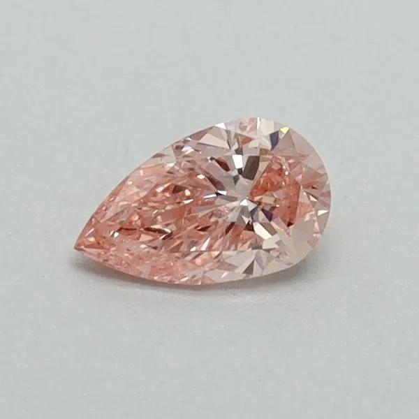 0.3ct PEAR Fancy Vivid Pink VS2 Coloured Lab diamond