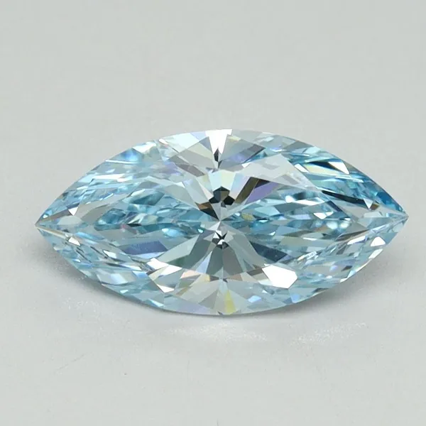 1.02ct MARQUISE Fancy Vivid Blue VVS2 Coloured Lab diamond