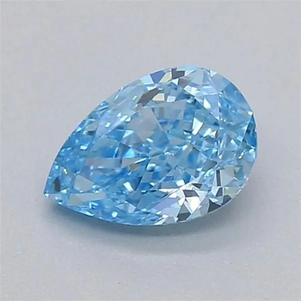 0.37ct PEAR Fancy Vivid Blue VS1 Coloured Lab diamond
