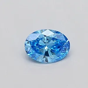 0.33ct OVAL Fancy Vivid Blue VVS2 Coloured Lab diamond