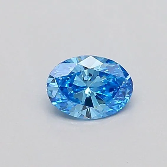 0.33ct OVAL Fancy Vivid Blue VVS2 Coloured Lab diamond