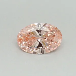 0.3ct OVAL Fancy Vivid Pink SI1 Coloured Lab diamond
