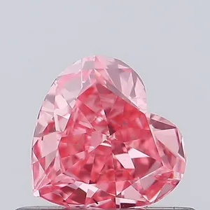 0.44ct HEART Fancy Vivid Pink VS2 Coloured Lab diamond