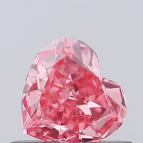 0.44ct HEART Fancy Vivid Pink VS2 Coloured Lab diamond
