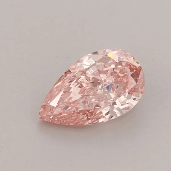 0.54ct PEAR Fancy Vivid Pink VS1 Coloured Lab diamond