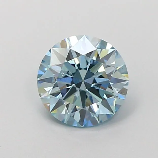 1.09ct ROUND Fancy Intense Blue VS2 Coloured Lab diamond