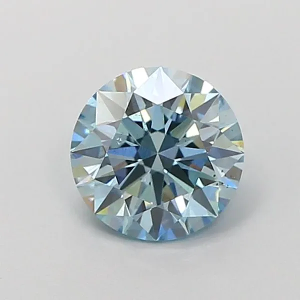 1.09ct ROUND Fancy Intense Blue VS2 Coloured Lab diamond